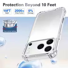 Shockproof Case for iPhone 17 Pro Max Transparent Soft TPU Phone Cover Anti-knock Bumper for iPhone 17/17 Air/17Pro Clear Shell