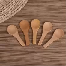 1/5Pcs Practical Wooden Spoons Small Spice Condiment Spoon Sugar Tea Coffee Dessert Teaspoons Multifunctional Kitchen Accessory