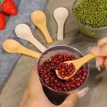 1/5Pcs Practical Wooden Spoons Small Spice Condiment Spoon Sugar Tea Coffee Dessert Teaspoons Multifunctional Kitchen Accessory